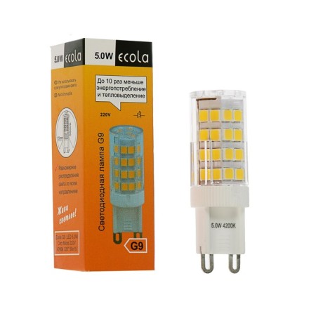LED LED Ecola Corn Micro, G9, 5 W, 4200 K, 320 °, 50x15 mm, daytime white