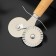 Knife for pizza and dough the double share "Classic", 16 cm, beige color
