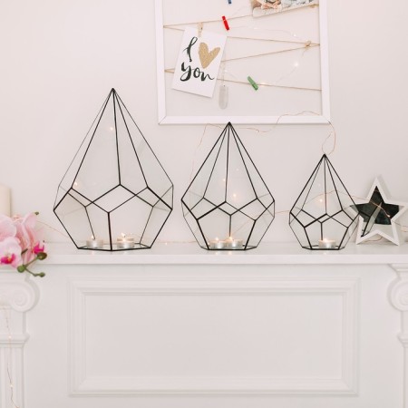 Florarium "Pyramid" Big (black seams)-4