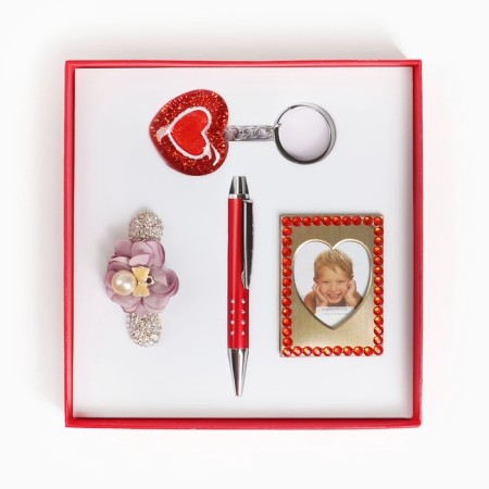 Gift set 4V1 (pen, photo frame, keychain, hairpin)-2
