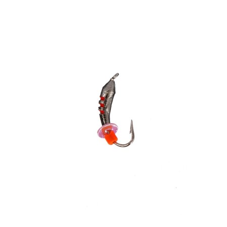 Mormyshka Uralka with risks (galvanic silver), weight 0.2 g, size 2