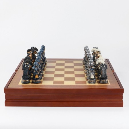 Chess wooden gift souvenir "Death Valley", 36 x 36 cm, King H-7.5 cm, paws H-6.5 C-1