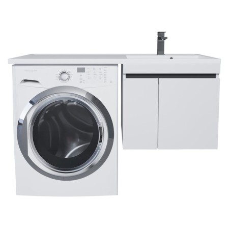Tumbling for the washing machine Uperwood Magenta, 60 cm, suspended, white/graphite, with doors