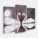 Carty clock is wall, modular, “pair of swans”, silent, 60 x 80 cm, triptych