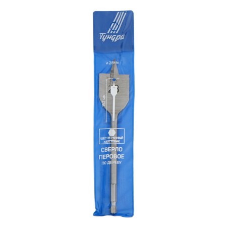 Wood drill feather tundra, hexagonal shank, 28 x 152 mm-2