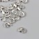 Bead for creativity metal "shell" silver 0.8x1 cm