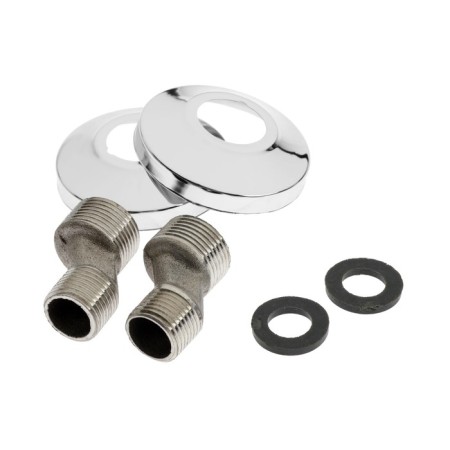 Bath mixer Zein Z3415, 35 mm cartridge, with shower set, zinc, white/chrome-10