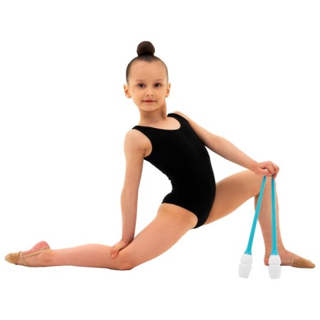 Bulas for rhythmic gymnastics inserted Grace Dance, 36 cm, white/blue color-4