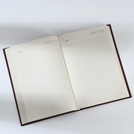 Deliciper of Leduced A5, 160 liters. Solid cover. Leatherette. Brown. Cream block-7