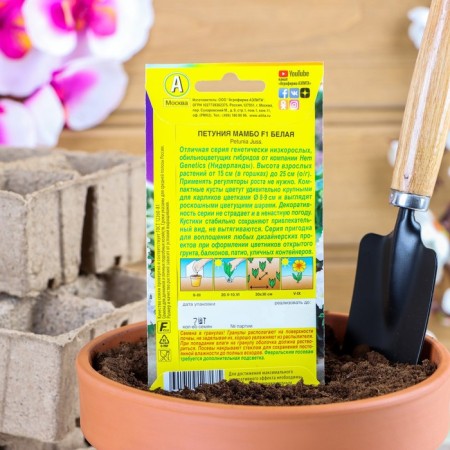 Petunia seeds "Mambo" F1 white multi -flowered, 7 pcs-1