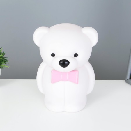 Nightmare "Bear with a bow" LED from batteries 3haaa white 9.5x13x17.5 cm Risalux-3
