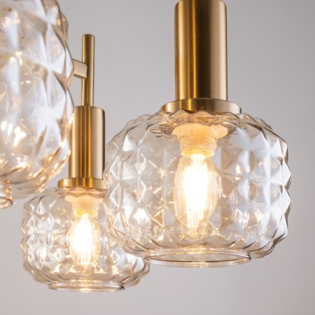 Ceiling lamp FREAA FR5366CL-07BS Fero, 800x800x550 mm, E14, 7x40W, brass color-7