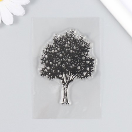 Stamp for creativity Silicon "Apple tree" 9x6 cm