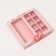 Box for 8 sweets + chocolate, with a window, pink flowers, 17.7 x 17.85 x 3.85 cm