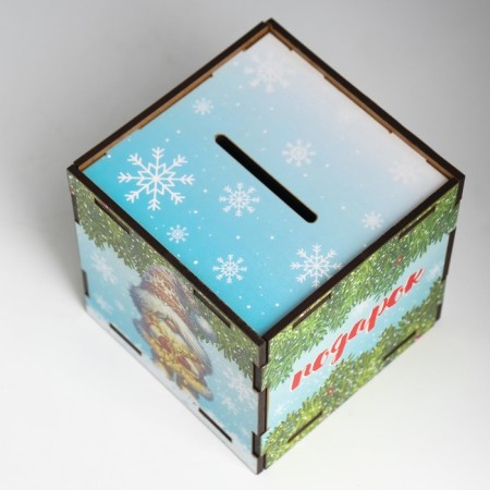 New Year's Pig a Pig Cube "Magic Gift" 10x10x10 cm-5