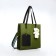 Bag Female Tout with zipper, green color