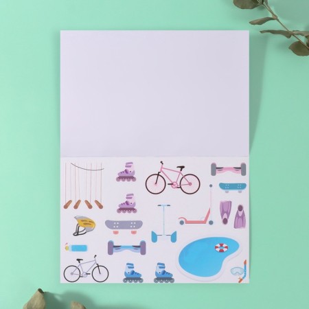 Stickers in the book "Sport" + 3 backgrounds 20.7x14.2 cm-7