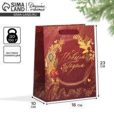 Package laminated vertical “Fairy Tale”, MS 18 x 23 x 10 cm, New Year