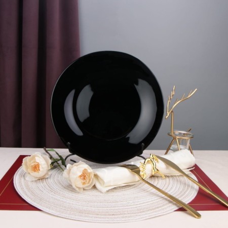 Donest plate Arya Home Globe, 6 pcs, black color-1