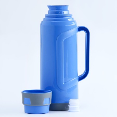 Thermos 2 l, with a glass flask, retains heat 24 hours, blue-1