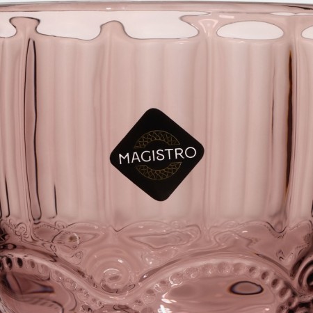 Magistro glass glass "La-Channel", 250 ml, 8 × 15.3 cm, pink color-3