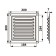 Ventilation grate Zein Lux RM2030s, 200 x 300 mm, with a grid, metal, gray