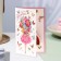 Volumetric postcard "Beloved girlfriend!" glitter, girl with flowers, a5