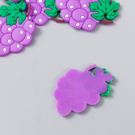 Decor for creativity rubber "Grapes" set 15 pcs 3.4x2.5 cm-1