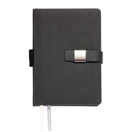 Leduced Diary A5, 160 sheets, Devente.denver, firmly cover of artificial leather with foam rubber, block 70 g/m2, gray