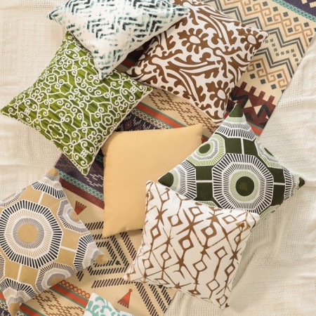 Decorative pillowcase 40x40 cm, circle Green, 100% cotton-1