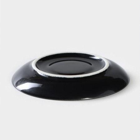 Porcelain saucer "watercolor", d = 12 cm, black color-2