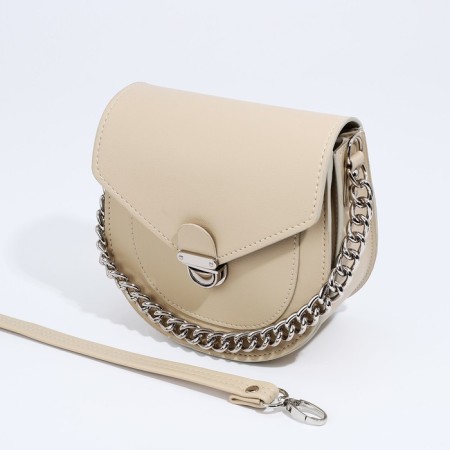 Women's bag Textura, messenger, small size, beige color-5