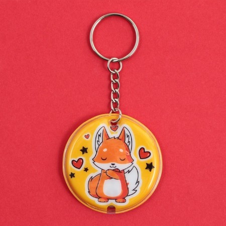 Keychain for keys with a flashlight "Light inside you", 5 x 5 cm-4