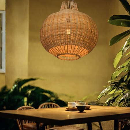 Lamp ceiling from the rattan "William" 1x120W, E27, 50x50x50 cm
