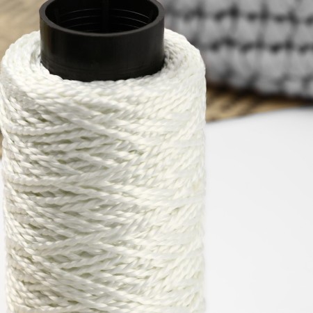 Thread for weaving, twisted, d = 2 mm, 100 m, white color-1