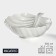 Porcelain salad Magistro "Blanche. Sheet ", 550 ml, 20.5 × 17 cm, white color