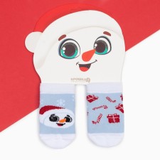 Set of New Year's children's socks crumb I am Snowman, 2 pairs, 10-12 cm