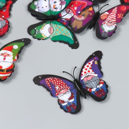 Magnet Plastic "Butterfly. Winter Tale" Set 12 pcs mix 10 cm-1