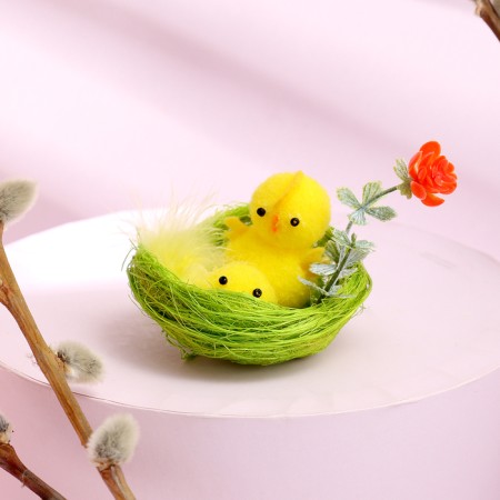 Easter decor "Chicken and chicken" 8 × 8 × 8 cm