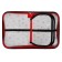Penal 3 sections, tab inside, 140 x 210 x 40 mm, fabric, calligrata top block "ANime sneakers"