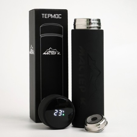 Термос, 500 мл, Basic "Мастер К", с ситечком, с датчиком температуры, сохраняет тепло 10 ч-1