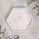 Sumper "hexagonal. Marble" from gypsum, 9.7x1.3x1cm, marble with purple stripes