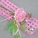 Decorative bouquet "rose" 5x9 cm, pink