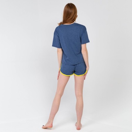Home set (T -shirt/shorts) female, blue color, size 52-3