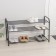 Shoe stand, 3 shelves, 81 × 32.5 × 48.5 cm, black color