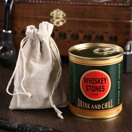 A set of whiskey stones "Drink and Chill", in a tin can, 9 pcs.-1