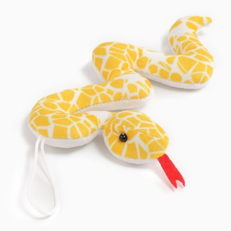 Soft toy "snake" on a suspension, 16 cm, yellow color-2