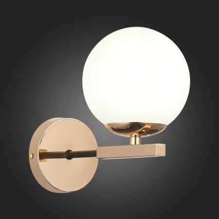 Wall lamp EVOLUCE. Sle106801-01. Sonco. 1x40 W, E14, 13.8x21 cm, color French gold-2