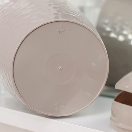 Garbage container desktop Tule, 1 l, d = 11.2 cm, h = 17.5 cm, beige color-3