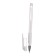 Gel pen, 0.5 mm, white, transparent case with a rubber holder